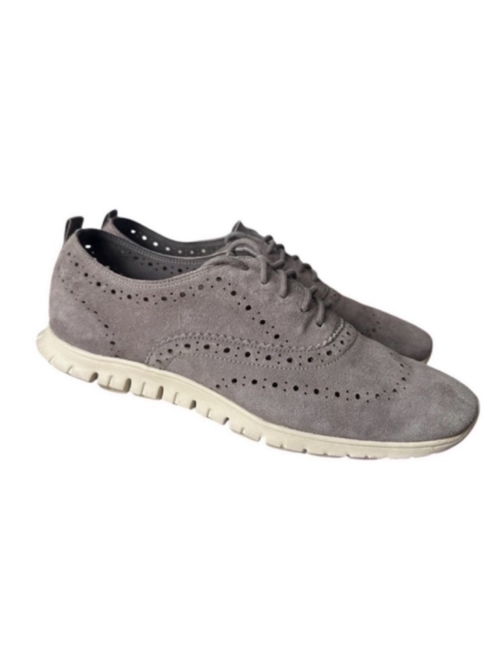 Cole Haan Zero Grand Women’s Gray Suede Wingtip Sneakers